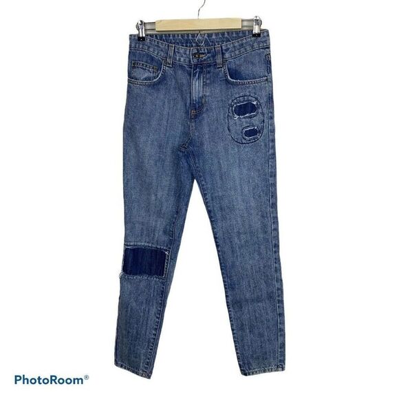 Carmar Jeans Blue Distressed Patch Jeans D112216‎ - Picture 1 of 10